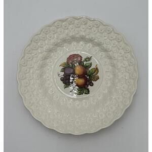 Copeland Spode Alden #8 Luncheon Plate Daisy Border Fruit Center 9"